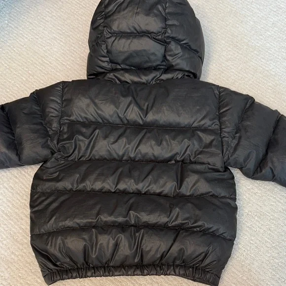 Patagonia Charcoal Jacket with Brown Lining size 12-18 mo - Picture 6 of 7